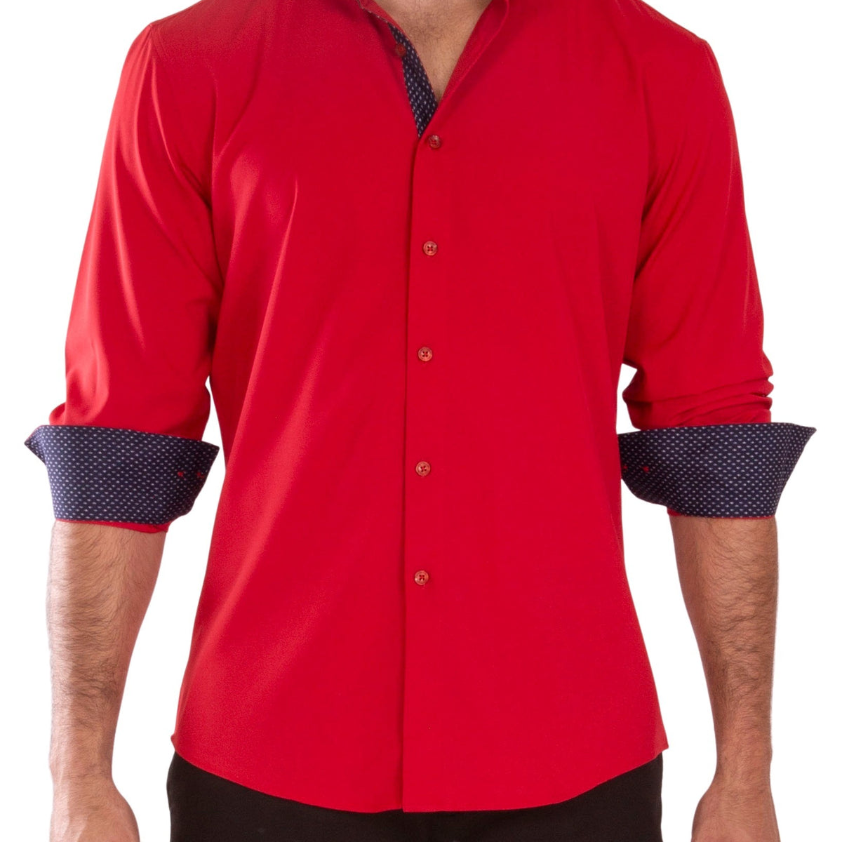 232273 - Red Button Up Long Sleeve Dress Shirt NEO NYC, INC. 232273 - Red Button Up Long Sleeve Dress Shirt NEO NYC, INC.