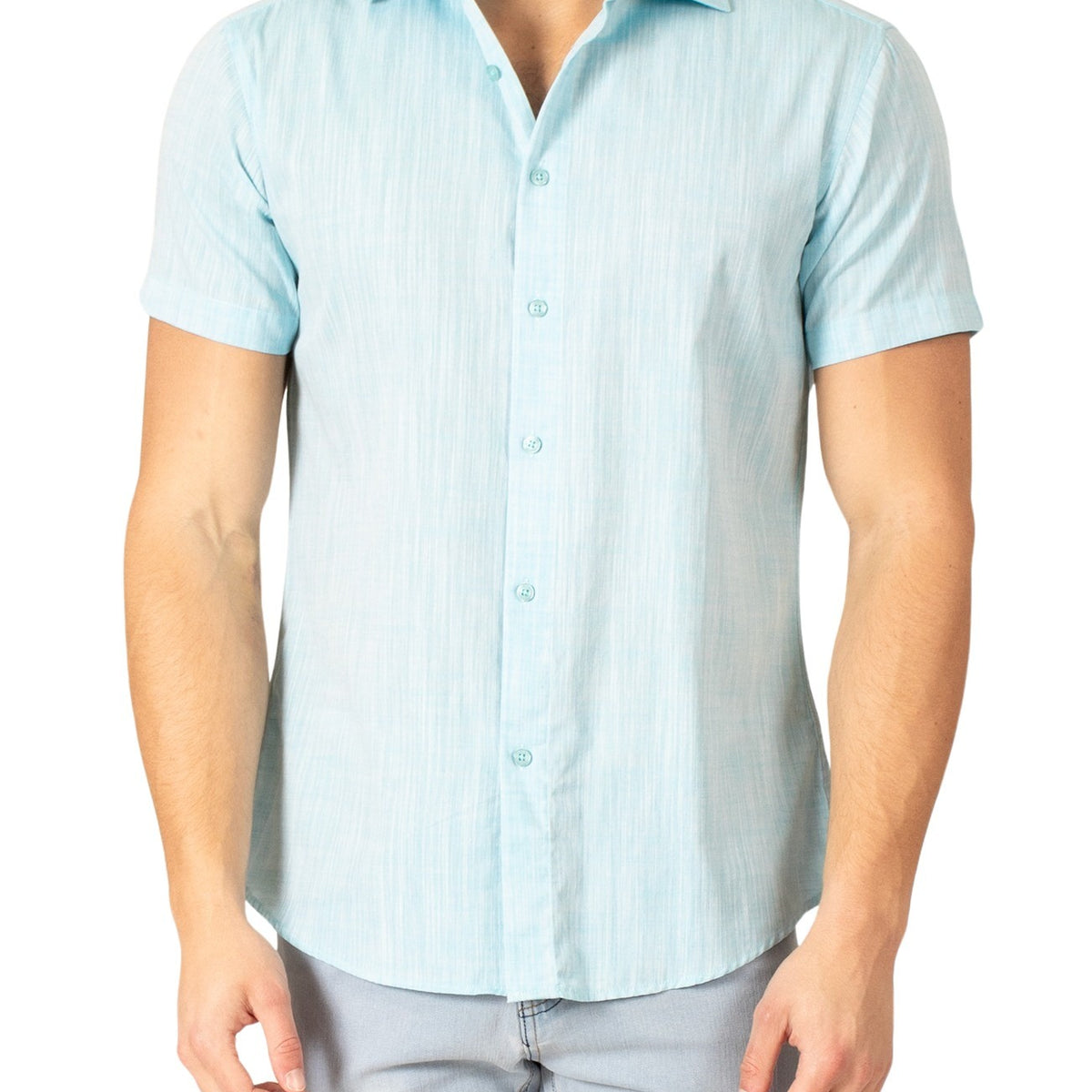 turquoise short sleeve dress shirt Men's Camp Collar Short Sleeve Shirt Turquoise Print