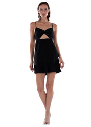 NW1667 - Black Mini Cotton Dress