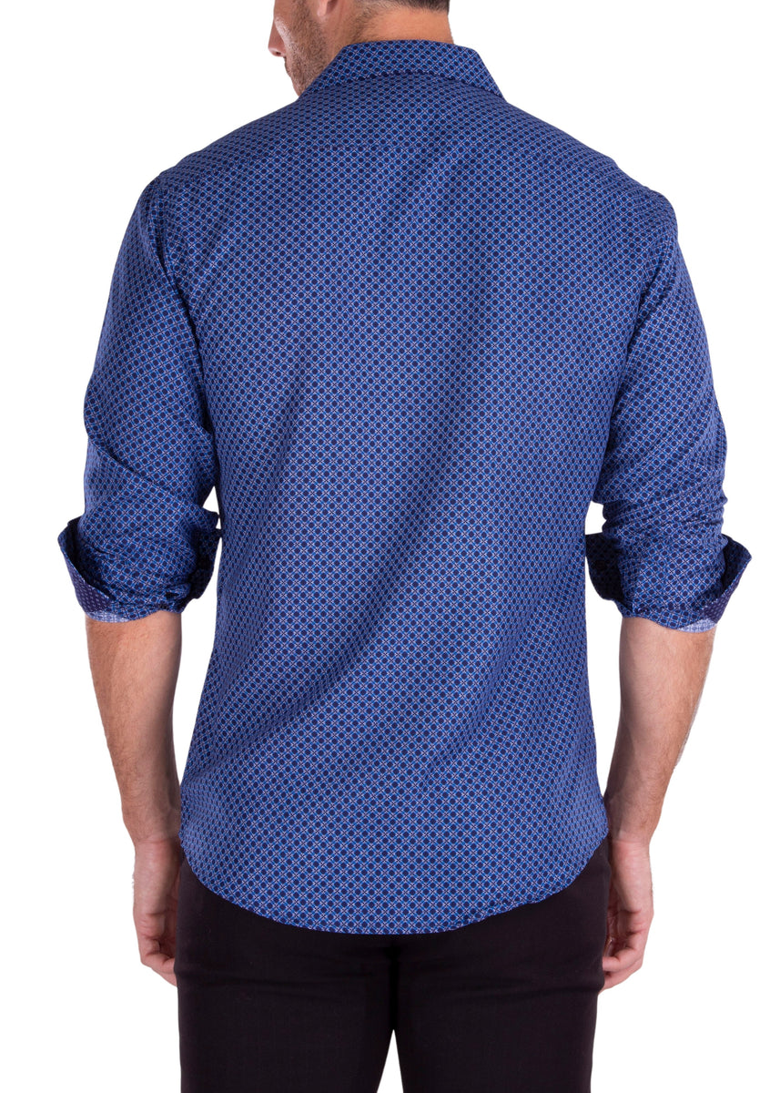 El General Navy/Gold Casual Long-Sleeve Shirt 44562
