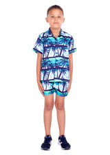 Kids' Turquoise Tropical Print Set (KD202075/KD203153)