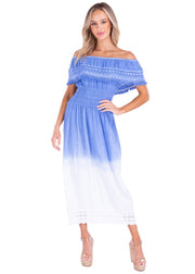 NW1079 - Ocean Blue Cotton Dress