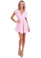 NW1373 - Baby Pink Mini Cotton Dress