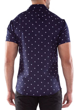222052 - Navy Button Up Short Sleeve Shirt