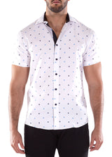 222052 - White Button Up Short Sleeve Shirt