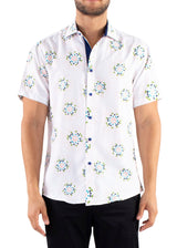 222060 - White Button Up Short Sleeve Shirt
