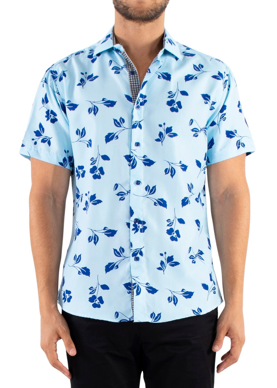 222061 - Light Blue Button Up Short Sleeve Shirt
