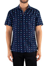 222063 - Navy Button Up Short Sleeve Shirt