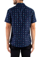 222063 - Navy Button Up Short Sleeve Shirt