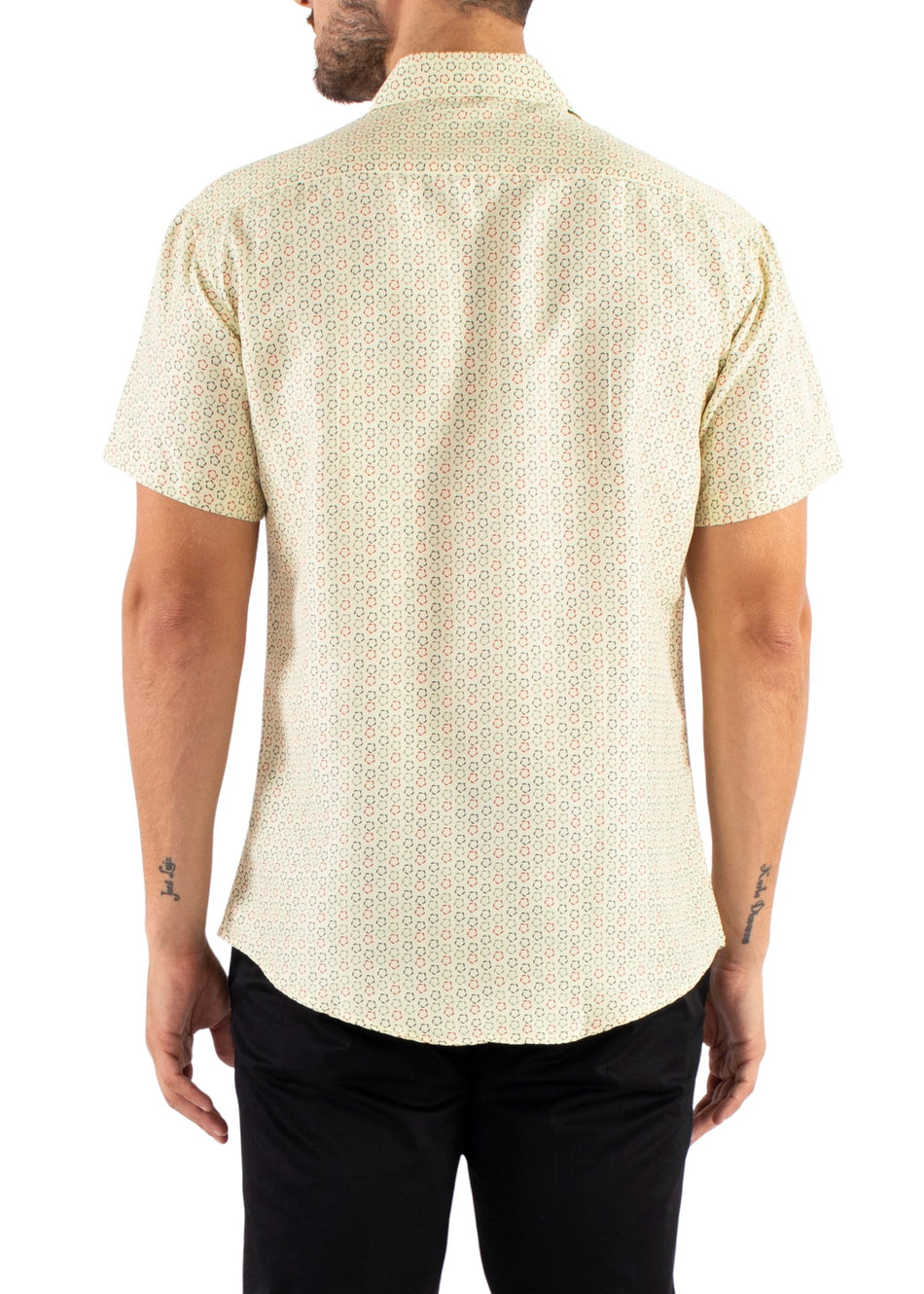 222064 - Yellow Button Up Short Sleeve Shirt