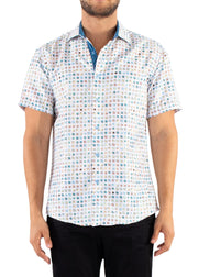 222069 - Blue Button Up Short Sleeve Shirt