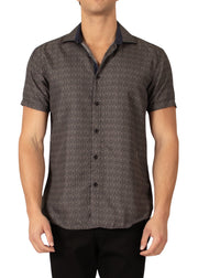222095 - Black Button Up Short Sleeve Shirt