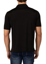 231803 - Black Half Button Polo Shirt
