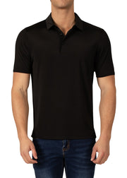 231803 - Black Half Button Polo Shirt