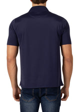 231803 - Navy Half Button Polo Shirt