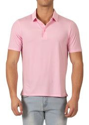 231803 - Pink Half Button Polo Shirt