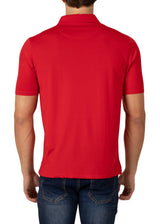 231803 - Red Half Button Polo Shirt
