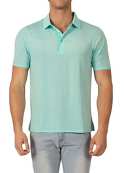 231803 - Turquoise Half Button Polo Shirt