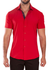 232101 - Red Button Up Short Sleeve