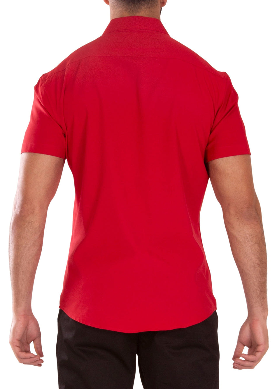 232101 - Red Button Up Short Sleeve