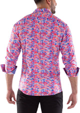 232240 - Pink Button Up Long Sleeve Dress Shirt