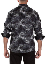 232245 - Black Button Up Long Sleeve Dress Shirt
