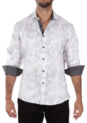 232245 - White Button Up Long Sleeve Dress Shirt