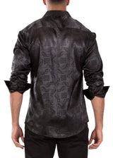 232272 - Black Button Up Long Sleeve Dress Shirt