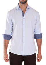 232273 - Light Blue Button Up Long Sleeve Dress Shirt