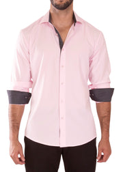 232273 - Pink Button Up Long Sleeve Dress Shirt