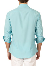 232273 - Turquoise Button Up Long Sleeve Dress Shirt