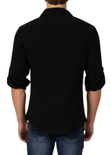 232275 - Black Button Up Long Sleeve Dress Shirt