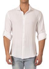 232275 - White Button Up Long Sleeve Dress Shirt