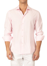 232276 - Pink Button Up Long Sleeve Dress Shirt