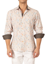 232280 - Blue Button Up Long Sleeve Dress Shirt