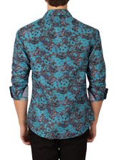 232323- Turquoise Long Sleeve Shirt