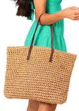 BAG-248005- Khaki Tote Bag made of natural materials
