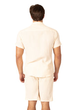 232102-243103 - Beige Set Short Sleeve Shirt & Short