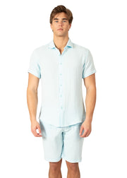 232102-243103 - Turquoise Set Short Sleeve Shirt & Short