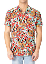 232109 - Red Button Up Short Sleeve