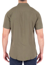 232111 - Army Green Button Up Short Sleeve