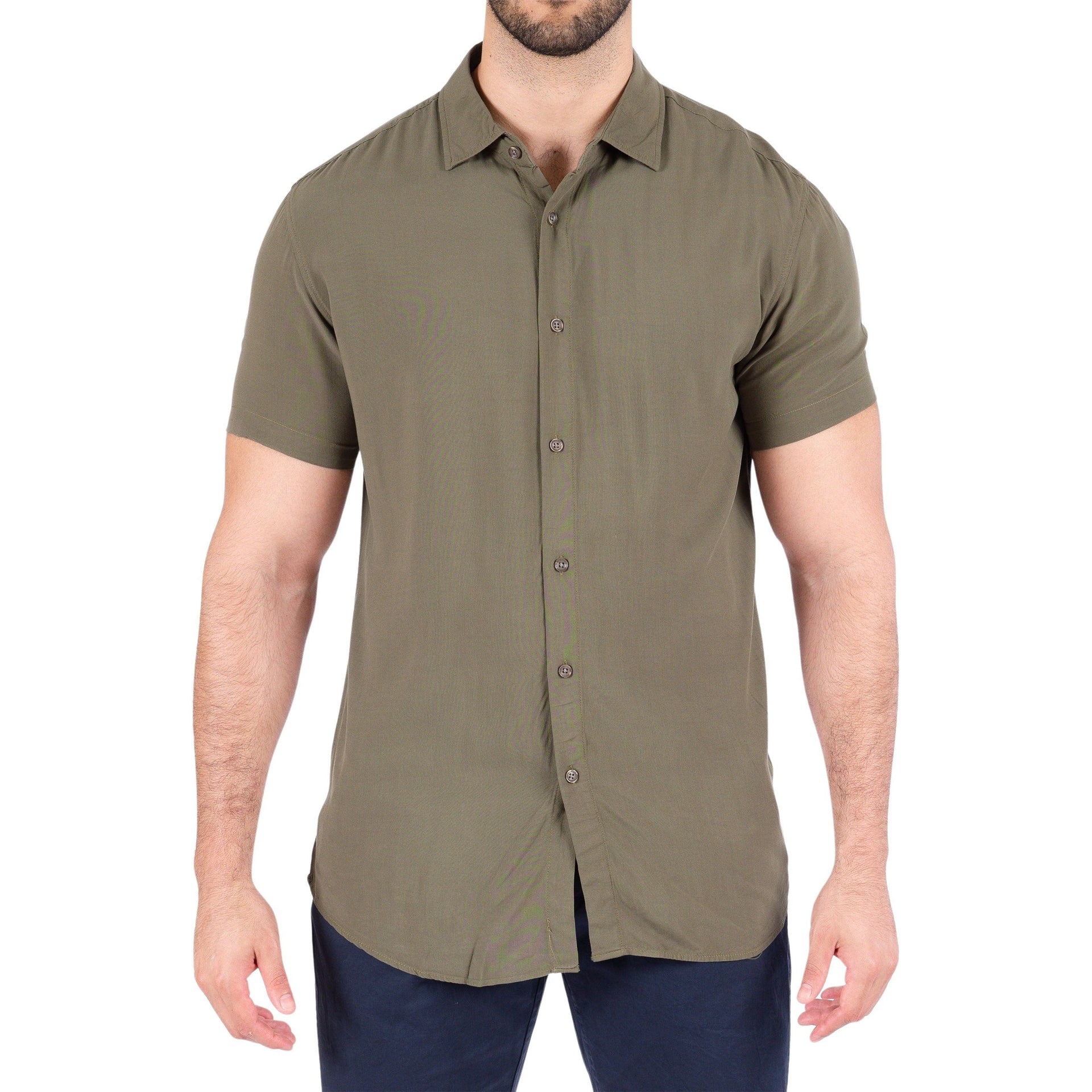 BESPOKE - Mens Yellow Button Up Short Sleeve Dress Shirt - Modern Fit - 172120 - www.bespokemoda.com NEO NYC, INC. BESPOKE - Mens Yellow Button Up Short Sleeve Dress Shirt - Modern Fit - 172120 - www.bespokemoda.com NEO NYC, INC.