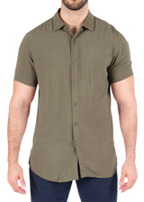 232111 - Army Green Button Up Short Sleeve