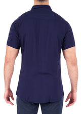 232111 - Navy Button Up Short Sleeve