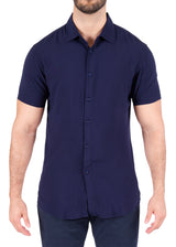 232111 - Navy Button Up Short Sleeve