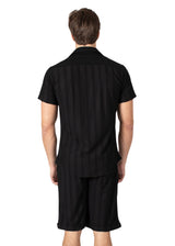 232112-243104 - Black Set Short Sleeve Shirt & Short