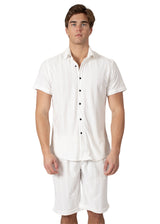 232112-243104 - White Set Short Sleeve Shirt & Short