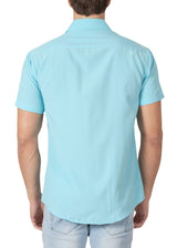 232117 - Turquoise Button Up Short Sleeve