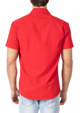 232118 - Red Button Up Short Sleeve