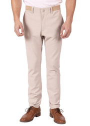 233132 - Beige Side Elastic Comfort Pants